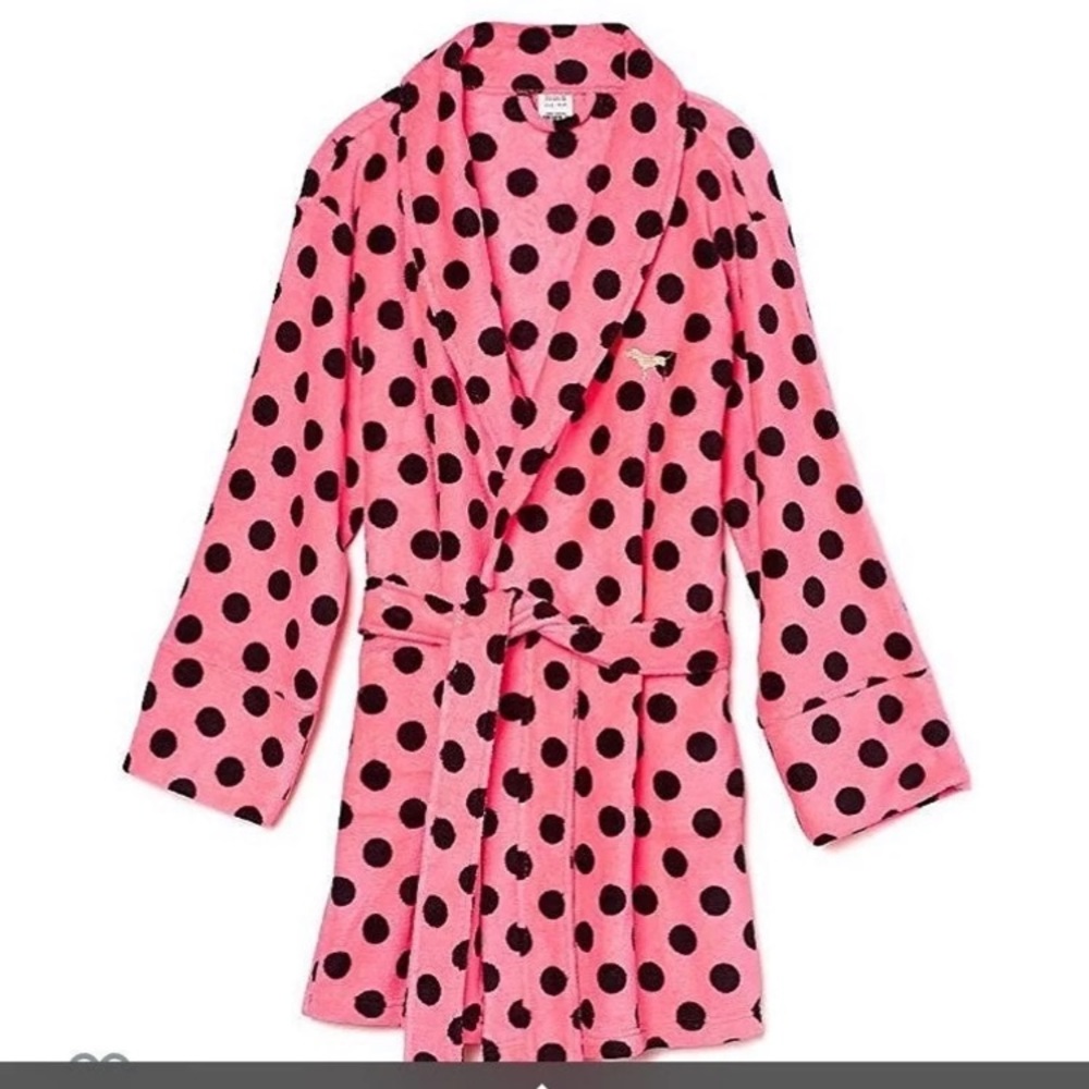 PINK VS Plush Robe & PJ Shirt XS/S